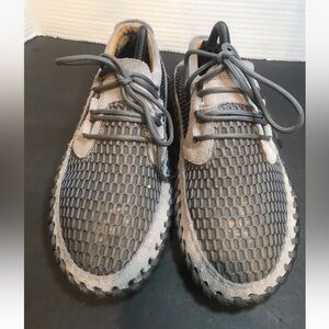 LOUECHY Mens 43 Zayton Mesh Walking Loafers Driving Shoes Grey Hiking